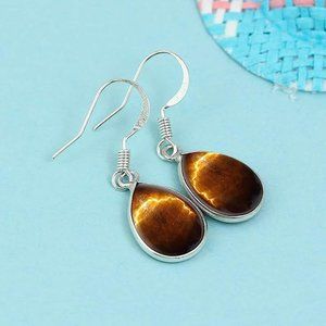 Antique Pear Fire Stone Earrings